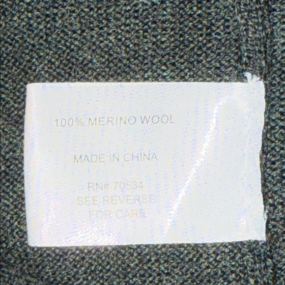 Orvis 100% Merino Wool Quarter Zip Sweater SZ Large - Picture 8 of 8